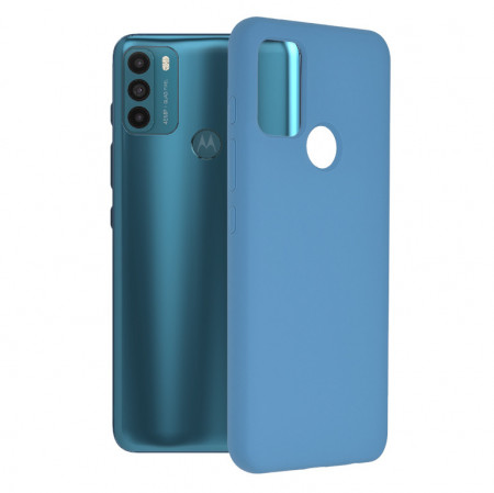 Husa Motorola Moto G50 din silicon moale, Techsuit Soft Edge - Denim Blue