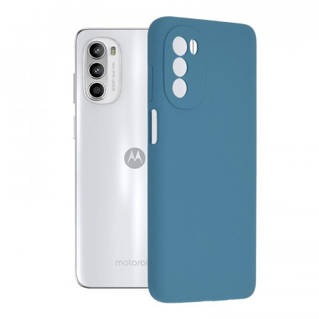 Husa Motorola Moto G52 din silicon moale, Techsuit Soft Edge - Denim Blue