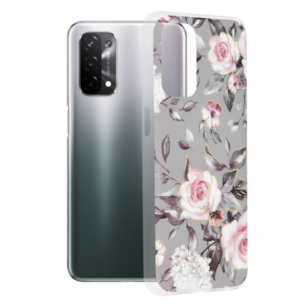 Husa Oppo A54 5G / A74 5G / OnePlus Nord N200 5G Marble Series, Techsuit - Bloom of Ruth Gray