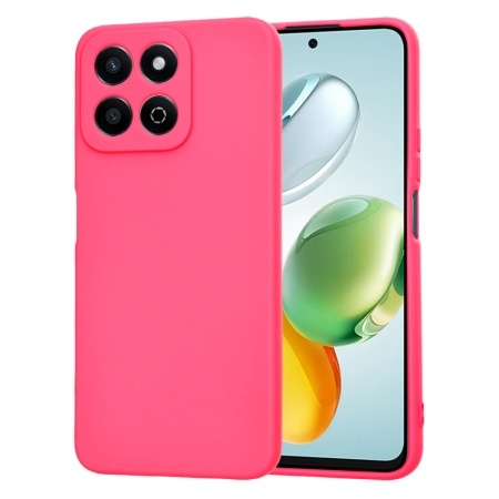 Husa pentru Honor 200 Smart / X7c, SKYDDAR INNOVATION, din Silicon Catifelat, SoftElegance, set cu sticker, Fucsia