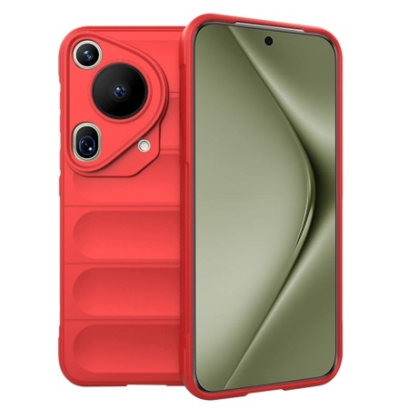 Husa pentru Huawei Pura 70 Ultra, SKYDDAR INNOVATION, Magic Shield, din Silicon Mat, set cu sticker, Rosu