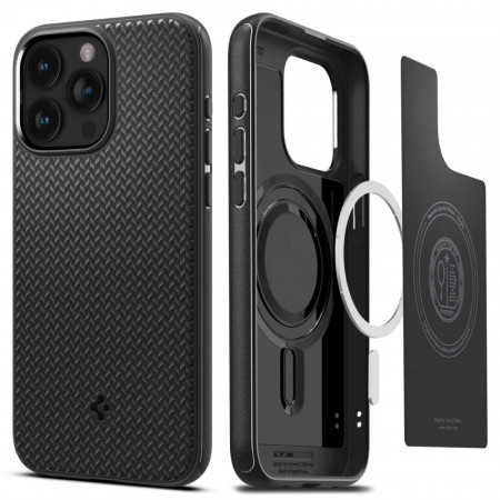 Husa pentru iPhone 15 Pro, Spigen Mag Armor - Negru Mat