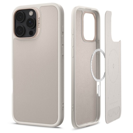 Husa pentru iPhone 16 Pro Max, Cyrill Kajuk MagSafe, Spigen - Crem