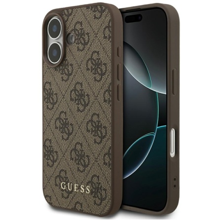 Husa pentru iPhone 17, Guess Hardcase 4G Classic, Maro