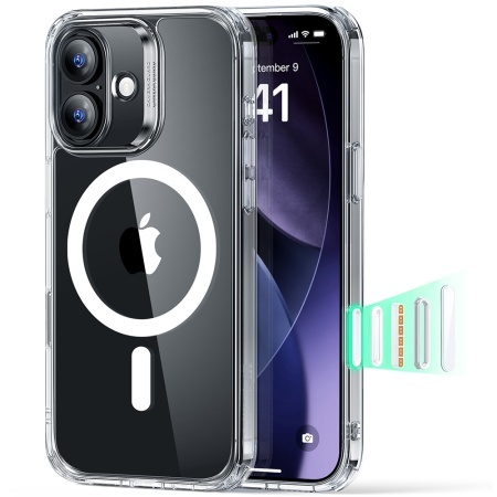 Husa pentru iPhone 17, slim, ESR Classic Hybrid HaloLock, Transparenta
