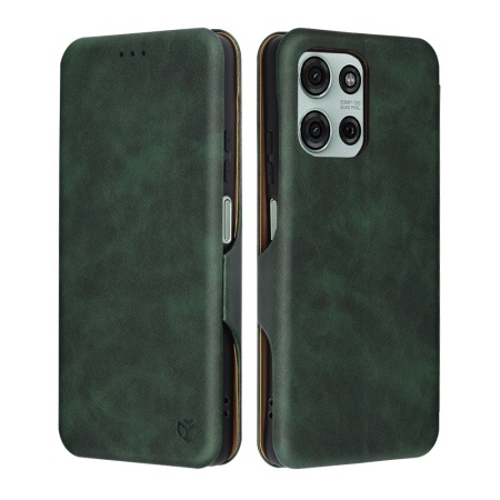 Husa pentru Motorola Moto G75, SKYDDAR INNOVATION, Safe Wallet tip carte din Piele Ecologica, Suport Carduri, Inchidere Magnetica, set cu sticker, [Culoare necunoscută]
