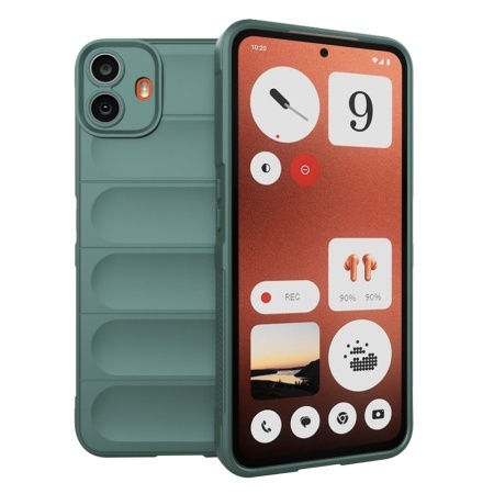 Husa pentru Nothing CMF Phone 1, SKYDDAR INNOVATION, Magic Shield, din Silicon Mat, set cu sticker, Verde