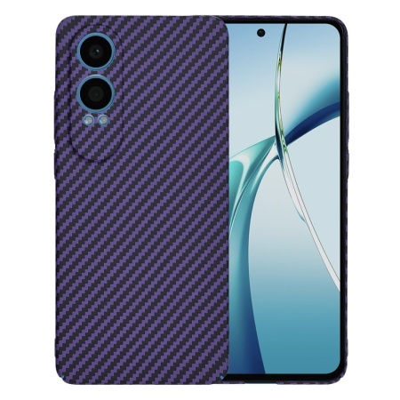Husa pentru OnePlus Nord CE4 Lite, SKYDDAR INNOVATION, textura carbon, Carbonite FiberShell, set cu sticker, Mov,