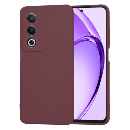 Husa pentru Oppo A80 5G, SKYDDAR INNOVATION, din Silicon Catifelat, SoftElegance, set cu sticker, Bordo