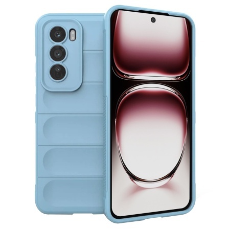 Husa pentru Oppo Reno12 Pro, SKYDDAR INNOVATION, Magic Shield, din Silicon Mat, set cu sticker, Bleu