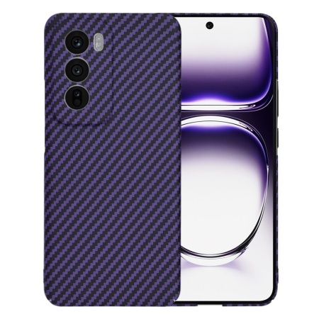 Husa pentru Oppo Reno12, SKYDDAR INNOVATION, textura carbon, Carbonite FiberShell, set cu sticker, Mov,