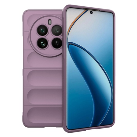 Husa pentru Realme 12 Pro / 12 Pro+, SKYDDAR INNOVATION, Magic Shield, din Silicon Mat, set cu sticker, Mov