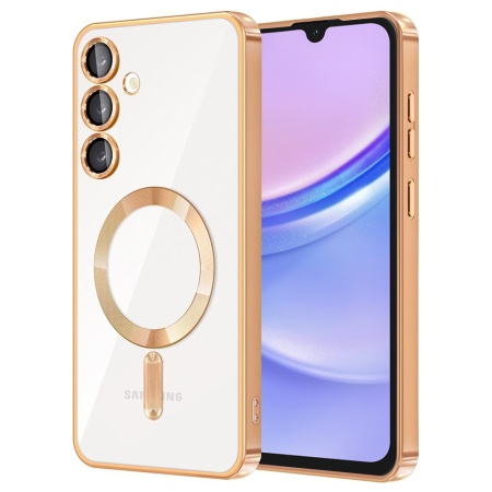 Husa pentru Samsung Galaxy A15 4G / Galaxy A15 5G cu Magsafe integrat, SKYDDAR Luxury Shield - Auriu