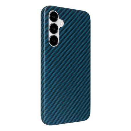 Husa pentru Samsung Galaxy A15 4G / Galaxy A15 5G, SKYDDAR INNOVATION, Carbonite FiberShell, Cyan, set cu sticker