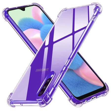 Husa pentru Samsung Galaxy A50 / Galaxy A30s / Galaxy A50s , SKYDDAR INNOVATION, Shockproof Clear din Silicon Slim, Transparenta, set cu sticker