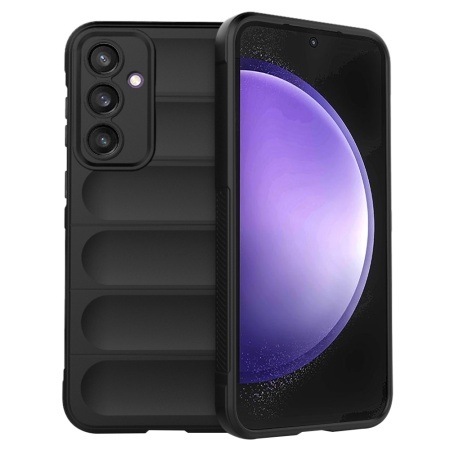 Husa pentru Samsung Galaxy S23 FE, SKYDDAR INNOVATION, Magic Shield, din Silicon Mat, set cu sticker, Negru