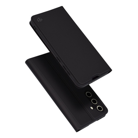 Husa pentru Samsung Galaxy S24 FE, SKYDDAR INNOVATION, Magskin Book, tip Carte cu Portofel Interior, set cu sticker, Negru
