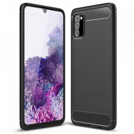 Husa Samsung Galaxy A02 / M02, Carbon Silicone, Techsuit - Negru