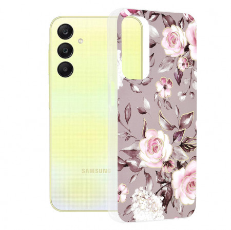 Husa Samsung Galaxy A25 5G Marble Series, Techsuit - Bloom of Ruth Gray