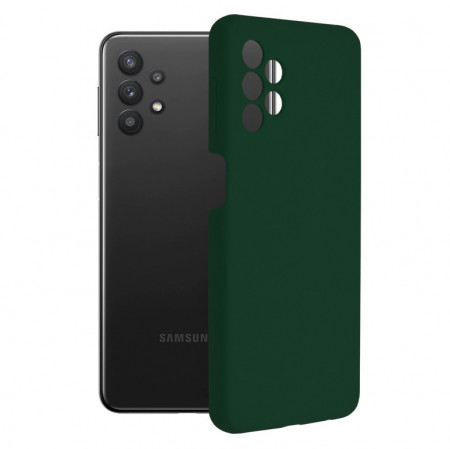 Husa Samsung Galaxy A32 5G din silicon moale, Techsuit Soft Edge - Dark Green
