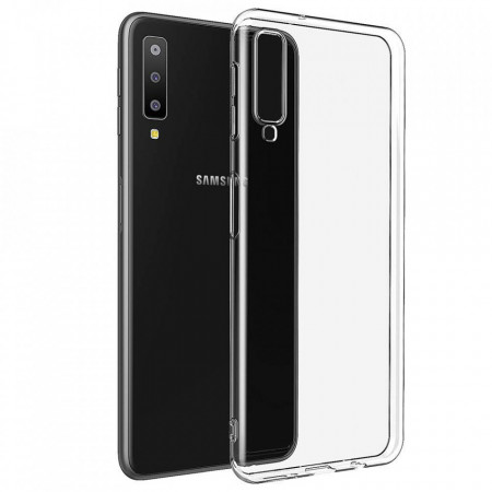 Husa Samsung Galaxy A7 2018, din silicon TPU slim, Techsuit - Transparent