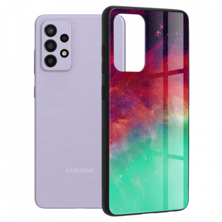 Husa Samsung Galaxy A72 5G cu sticla securizata, Techsuit Glaze - Fiery Ocean