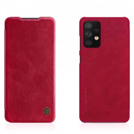 Husa Samsung Galaxy A72 5G, Qin Leather Case, Nillkin - Rosu