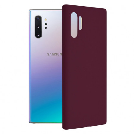 Husa Samsung Galaxy Note 10 Plus din silicon moale, Techsuit Soft Edge - Plum Violet