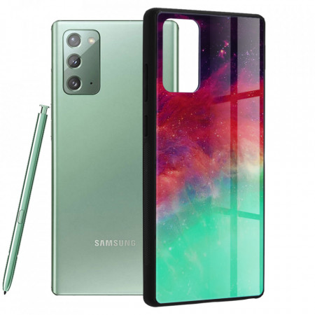 Husa Samsung Galaxy Note 20 cu sticla securizata, Techsuit Glaze - Fiery Ocean