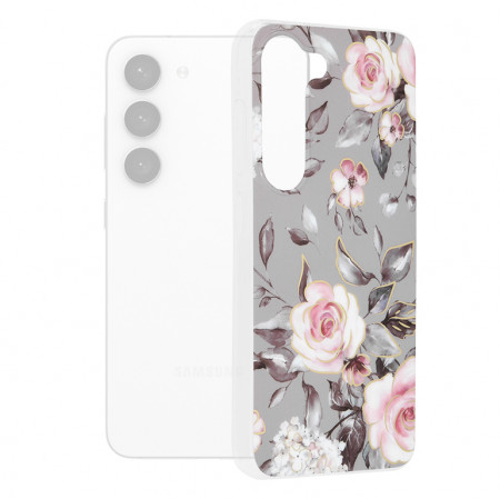 Husa Samsung Galaxy S23 Marble Series, Techsuit - Bloom of Ruth Gray
