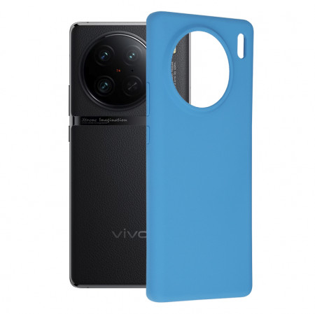Husa Vivo X90 Pro din silicon moale, Techsuit Soft Edge - Albastru