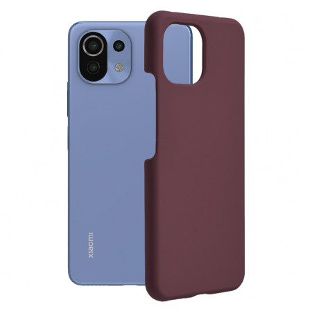 Husa Xiaomi Mi 11 Lite din silicon moale, Techsuit Soft Edge - Plum Violet