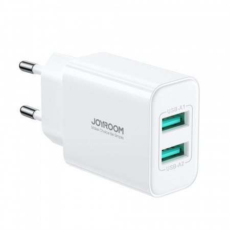 Incarcator 2xUSB, 2.1A, 10.5W - JoyRoom (JR-TCN04) - White