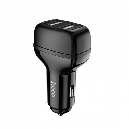 Incarcator auto (Z36 Leader), 2xUSB-A, 12W, 2.4A, HOCO - Negru