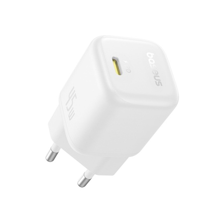 Incarcator Priza, Baseus, GaN, Fast Charging, 45W, USB-C, PicoGo, Alb
