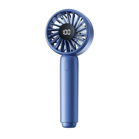 Mini Ventilator Portabil, CT-110, 5 Viteze, USB-C, Compact si Usor, set cu sticker, Albastru