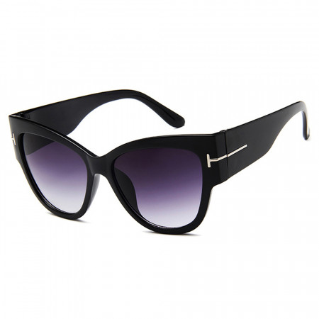 Ochelari de soare dama, Cat Eye, Skyddar Vistta 9778- Negru Gradient Gri