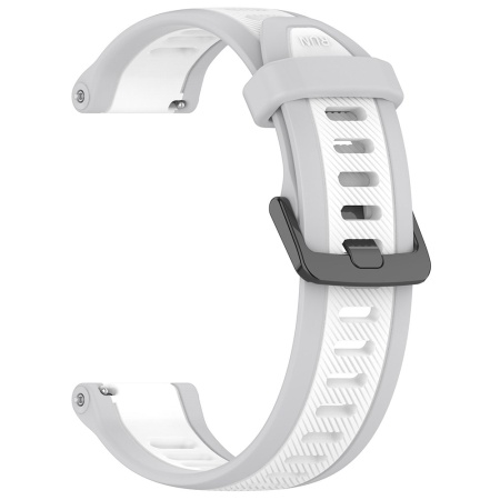 Cureas Silicon pentru Samsung Galaxy Watch 4/5/Active 2, Huawei Watch GT 3 (42mm)/GT 3 Pro (43mm), 20mm, SKDR BandPro W053 - Alb