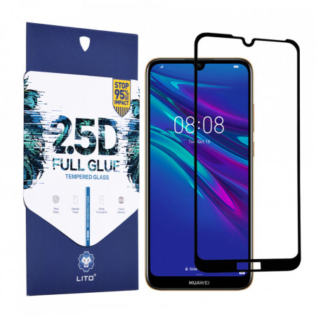 Folie de sticla Huawei Y6 2019, 2.5D FullGlue LITO - Negru