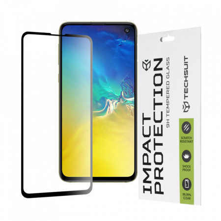 Folie Samsung Galaxy S10e, ce acopera tot ecranul 111D, Techsuit - Negru