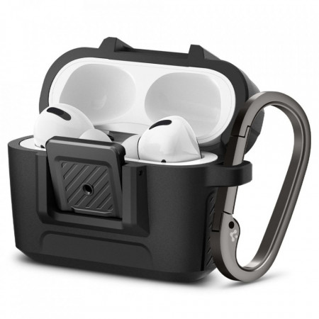 Husa Apple Airpods Pro 1 / 2, Lock Fit Spigen - Negru