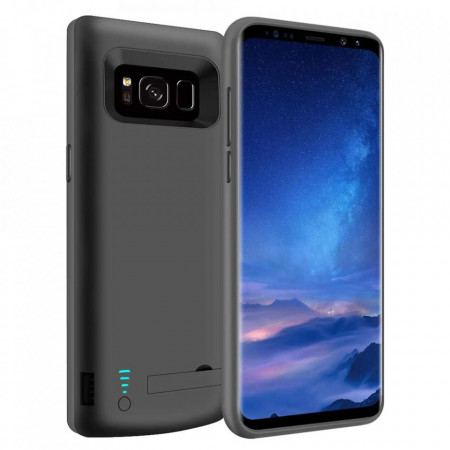 Husa cu Baterie Samsung Galaxy S8 Plus, 6500mAh, Techsuit Battery Pro - Negru