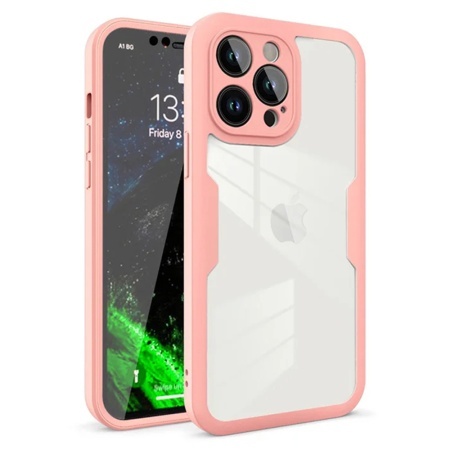 Husa + Folie pentru iPhone 12 Pro, SKYDDAR INNOVATION, [Pachet 360°] ColorVerse, set cu sticker, Roz