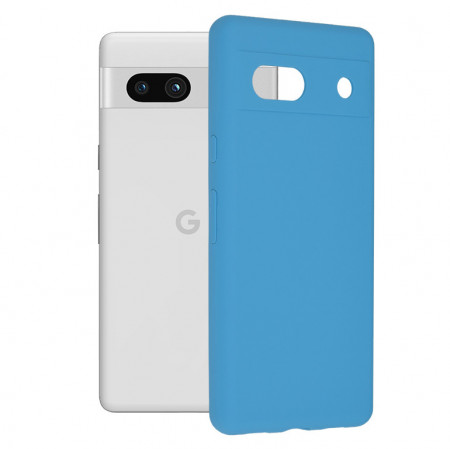 Husa Google Pixel 7a din silicon moale, Techsuit Soft Edge - Albastru