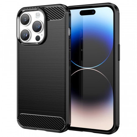 Husa Honor 90 Pro, Techsuit Carbon Silicone - Negru