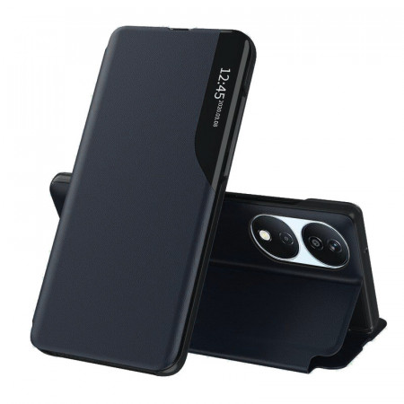 Husa Honor X7b tip carte, Skyddar Eco View Leather - Albastru