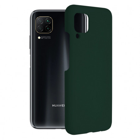Husa Huawei P40 Lite din silicon moale, Techsuit Soft Edge - Dark Green