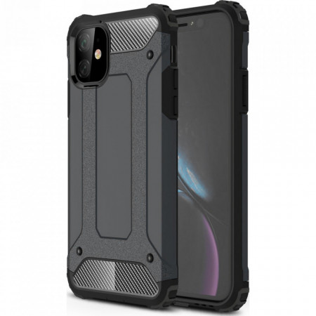 Husa iPhone 11 din plastic dur, Techsuit Hybrid Armor - Negru