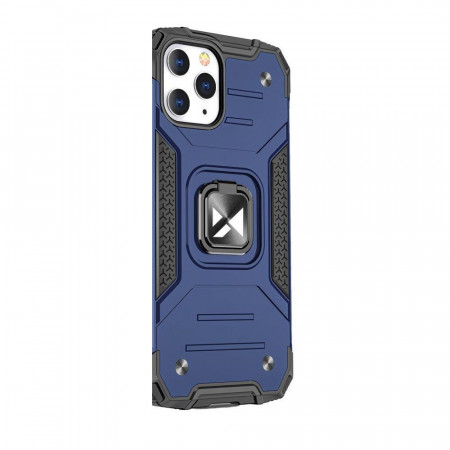 Husa iPhone 13, Functie magnetica, Wozinsky Ring Armor - Blue