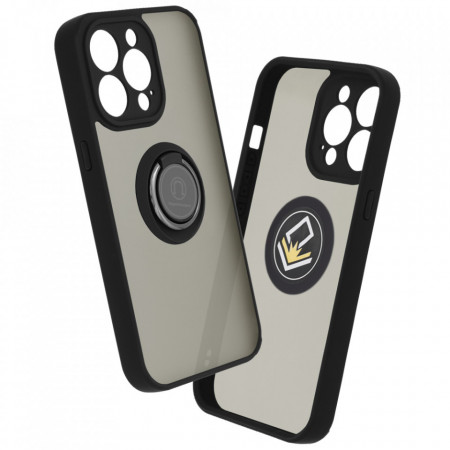 Husa iPhone 13 Pro Max cu inel, Techsuit Glinth - Negru